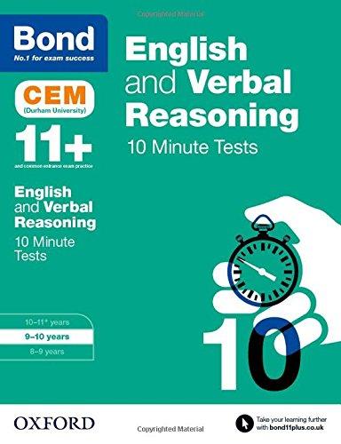 English & Verbal Reasoning: CEM 10 Minute Tests Paperback English by Michellejoy Hughes - 42614