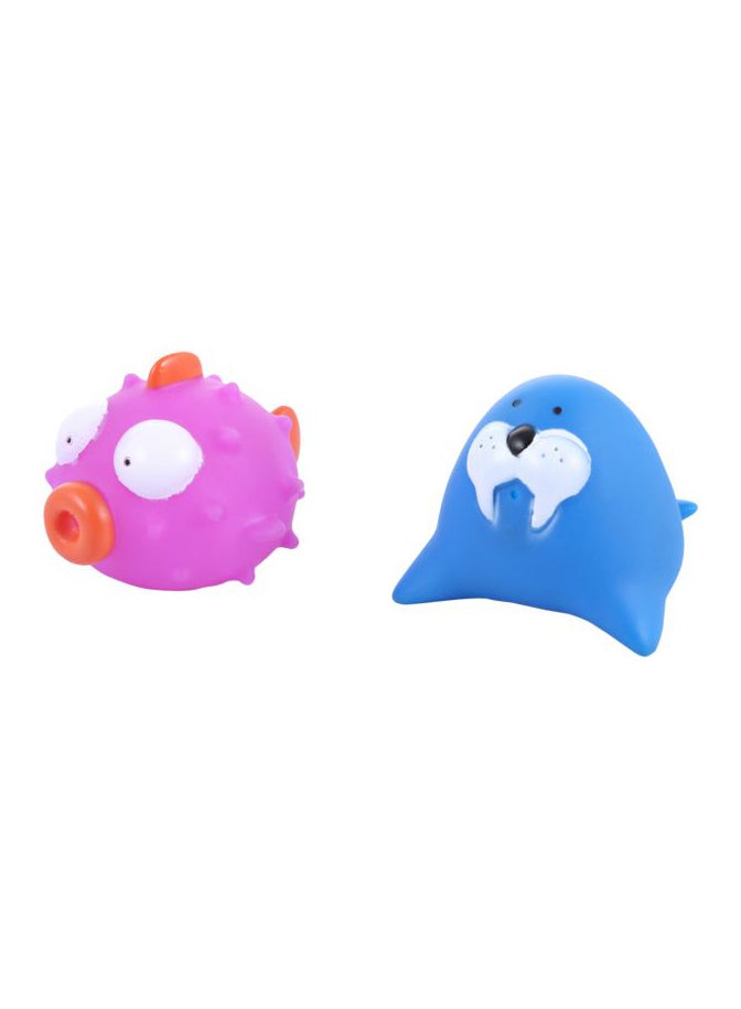 فيبرانتس بيكسي مجموعة سكويرتي من قطعتين تشمل أسد البحر وسمكة الينفوخية العائمين - Image 1