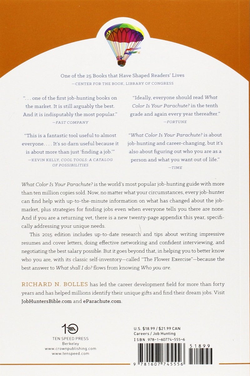 What Color Is Your Parachute? 2015 printed_book_paperback english - 12/08/2014