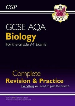 New Grade 9-1 GCSE Biology AQA Complete Revision & Practice Paperback English by CGP Books - 44309