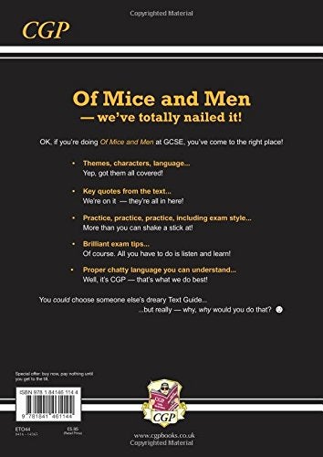 GCSE English Text Guide - Of Mice & Men Paperback English by CGP Books - 37257  - Image 2