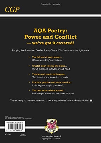 GCSE English AQA Poetry GuideAnthology : Power & Conflict - Grade 9-1 Course Paperback English by CGP Books - 42233 - Image 2