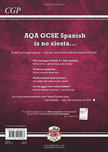 New GCSE Spanish AQA Revision Guide - Paperback English by CGP Books - 20/07/2016 - Image 2