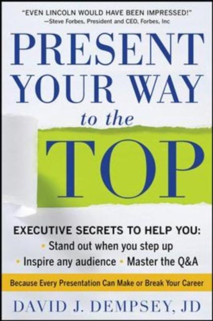Present Your Way to the Top - Hardcover English by David Dempsey - 16/03/2010