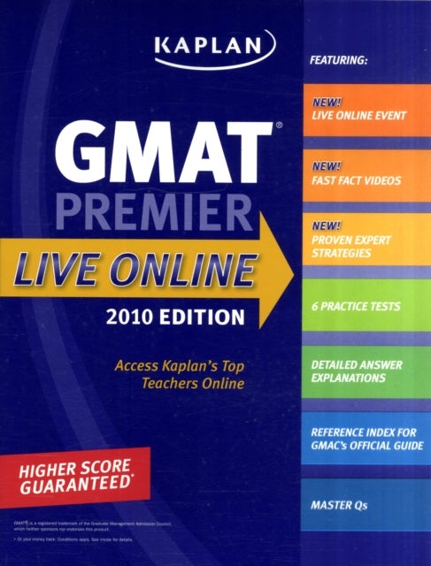 Kaplan GMAT 2010: Premier Live Online - Paperback English by Kaplan - 2/6/2009 