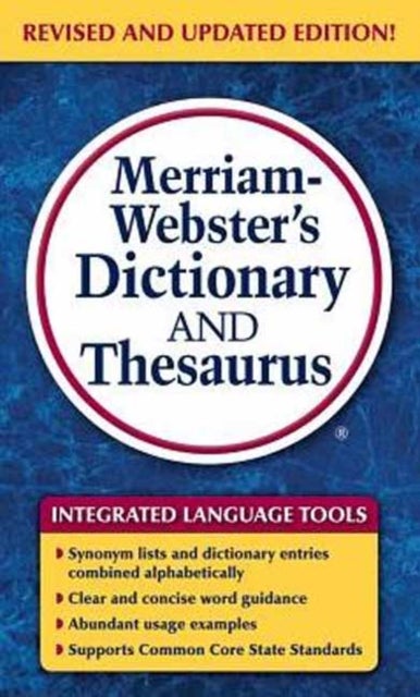 Merriam-Webster's Dictionary and Thesaurus printed_book_paperback english - 01/04/2014 