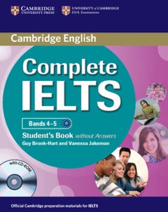 Complete Ielts Bands 4-5 Student's Book Without Answers With CD-Rom Paperback English by Guy Brook-Hart - 40962