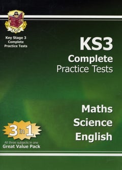 Ks3 Complete Practice Tests - Science Maths And English Paperback English by Cgp Books - 39814 