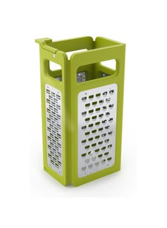 Fold-Flat Grater 4 In 1 Box Grater Green/Silver