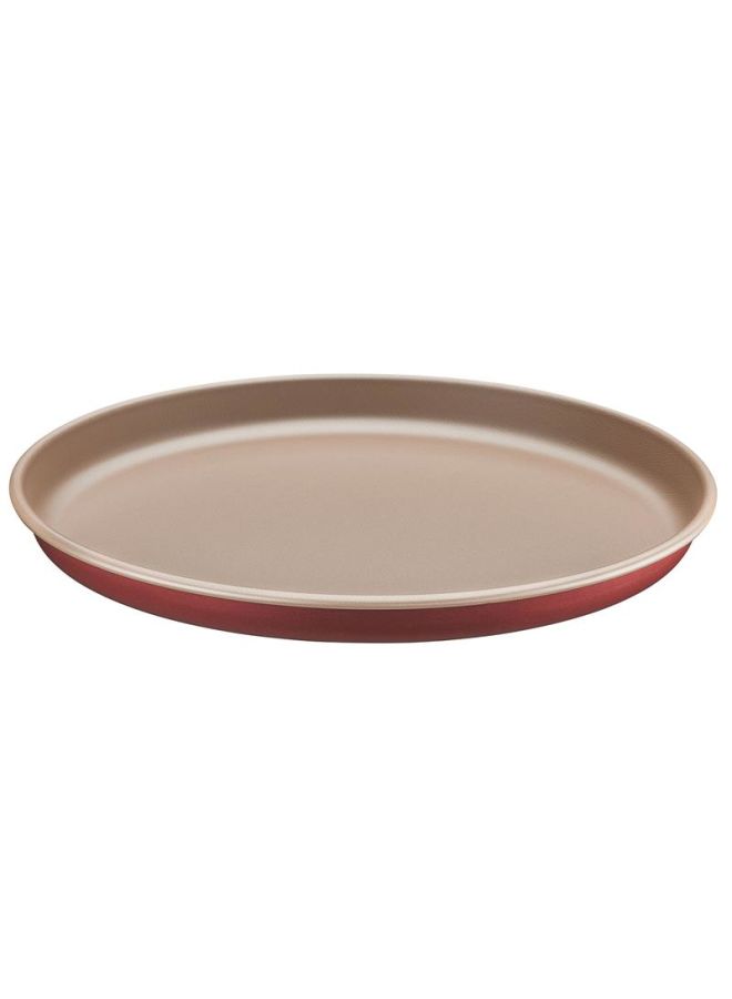 TRAMONTINA Brasil 30cm 1.8L Red Aluminum Pizza Pan with Interior and Exterior Starflon Max PFOA Free Nonstick Coating Graphite 30cm 