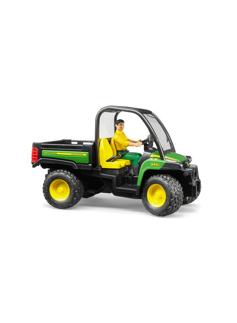 Bruder John Deere Gator XUV 855D With Driver Green 