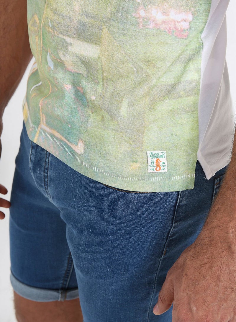 Six Valves Striped T-Shirt White  - Image 4