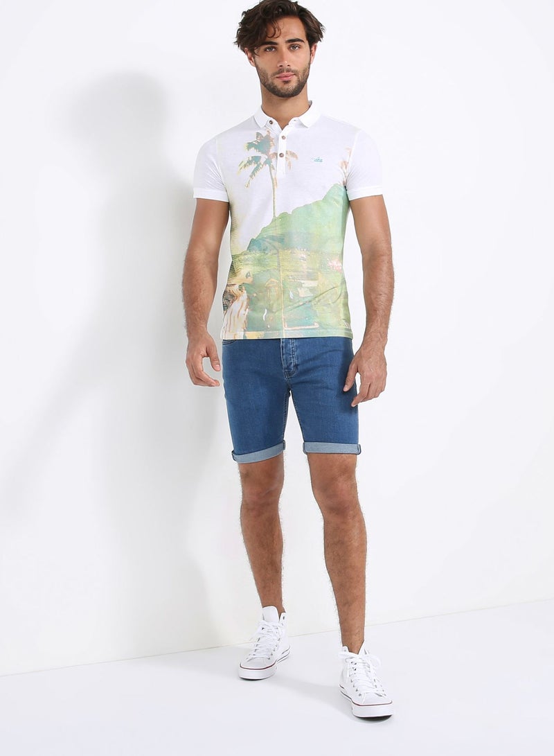 Six Valves Striped T-Shirt White  - Image 3