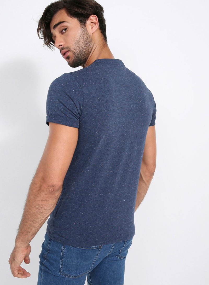 Six Valves Round Neck T-Shirt Navy  - Image 2