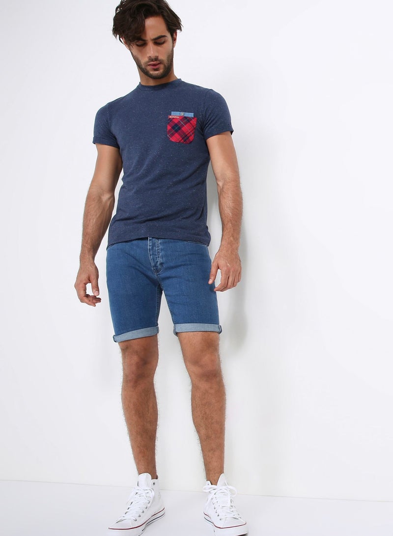 Six Valves Round Neck T-Shirt Navy  - Image 3