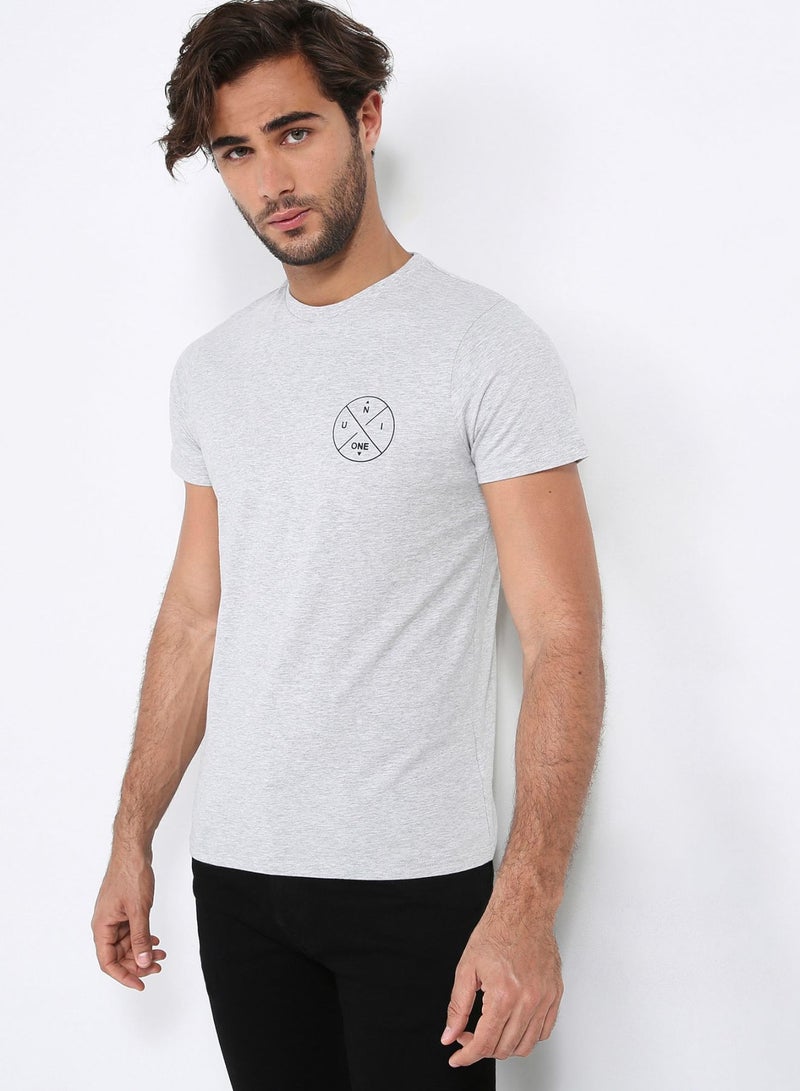 Unitrybb Round Neck T-Shirt Grey - Image 1