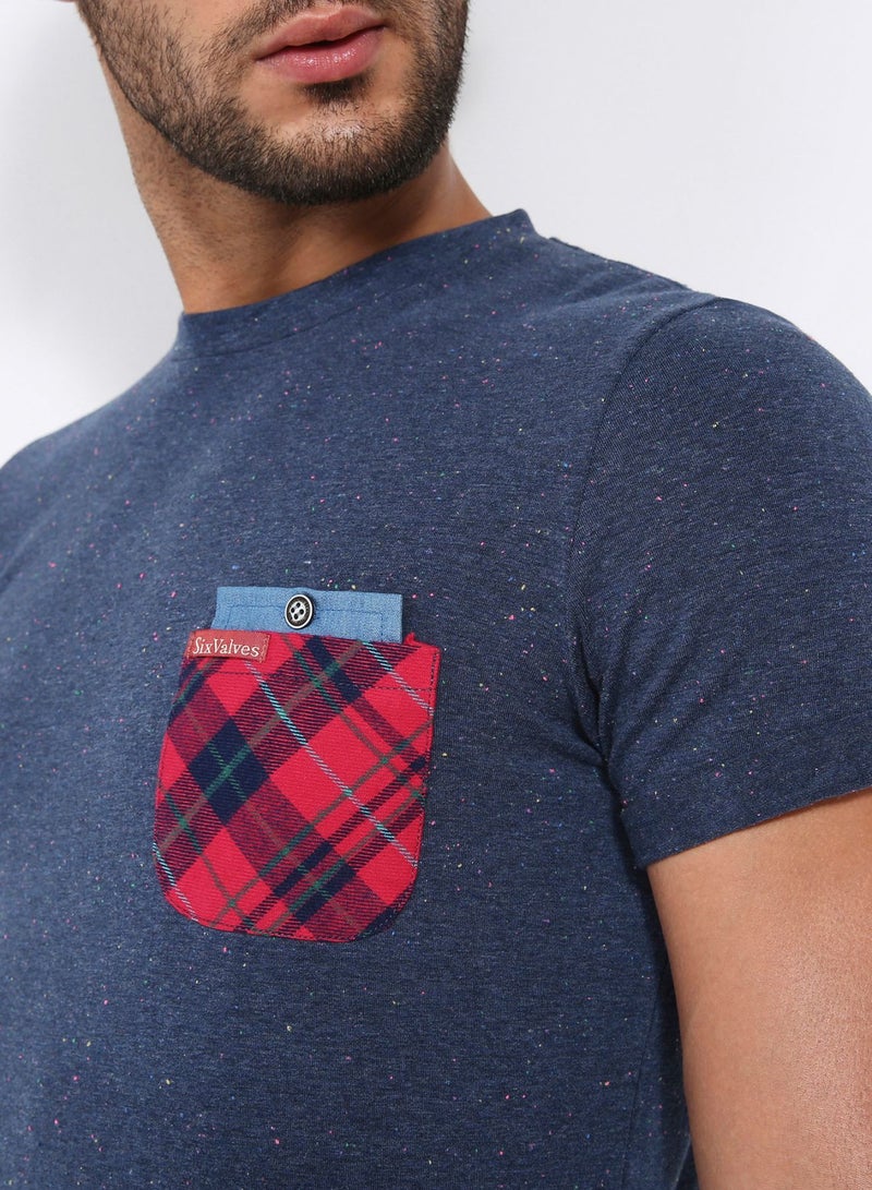 Six Valves Round Neck T-Shirt Navy  - Image 4