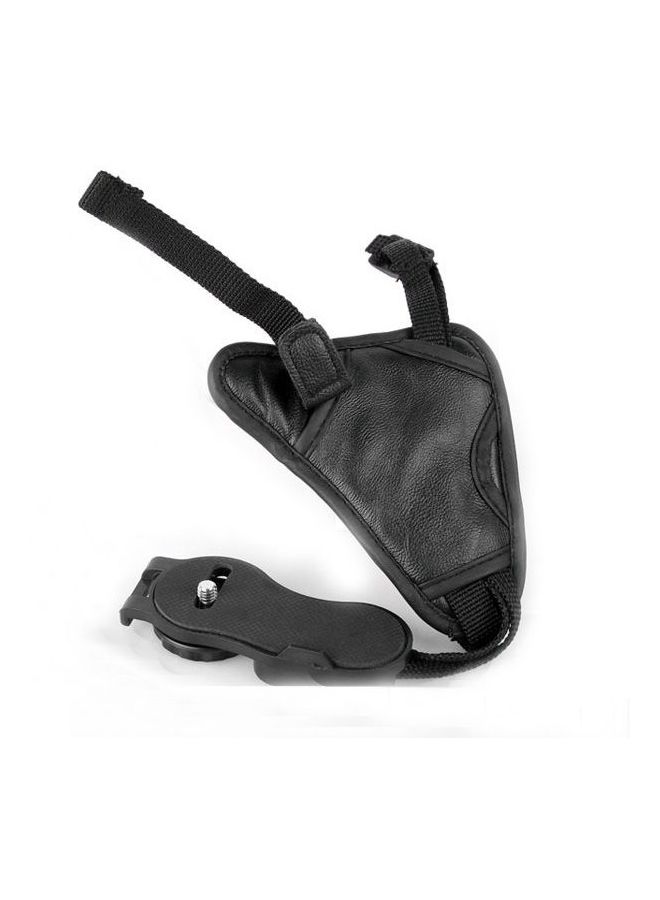 Faux Leather Hand Grip Wrist Strap For Nikon, Canon And Sony Camera Black