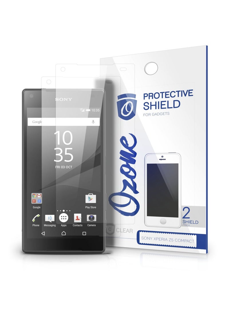Ozone Pack Of 2 Crystal HD Screen Protector Scratch Guard For Xperia Z5 Clear - Image 1