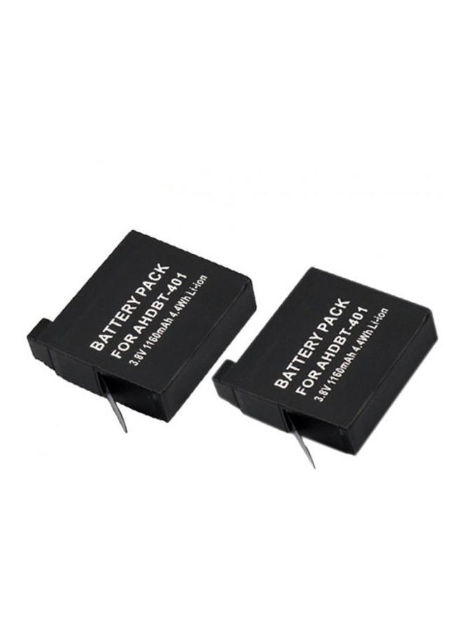 Pack Of 2 Batteries AHDBT-401 For GoPro Camera Black