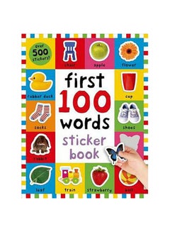 كتاب ملصقات أول 100 كلمة - كتاب لوحي باللغة الإنجليزية بقلم روجر بريدي - 22/09/2015 - كتاب بأوراق سميكة قوية الإنجليزية - 22/09/2015