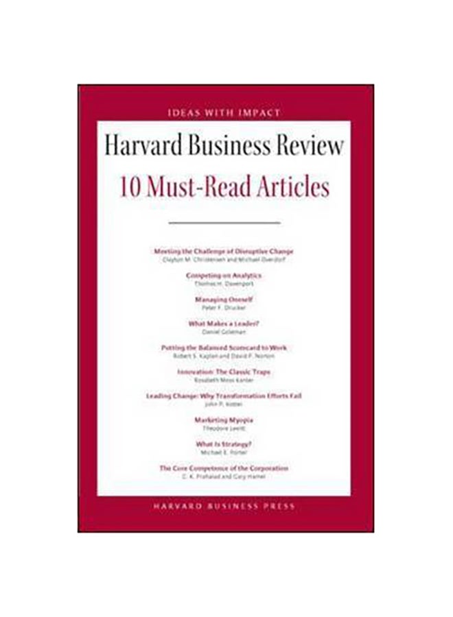 Harvard Business Review 10 Must-Read Articles Paperback English by Drucker Harvard Business Review - 40401 