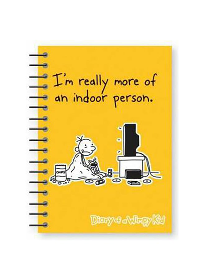 Diary Wimpy Kid A5 Wiro Yellow Lined Notebook printed_book_spiral_bound english - 2012