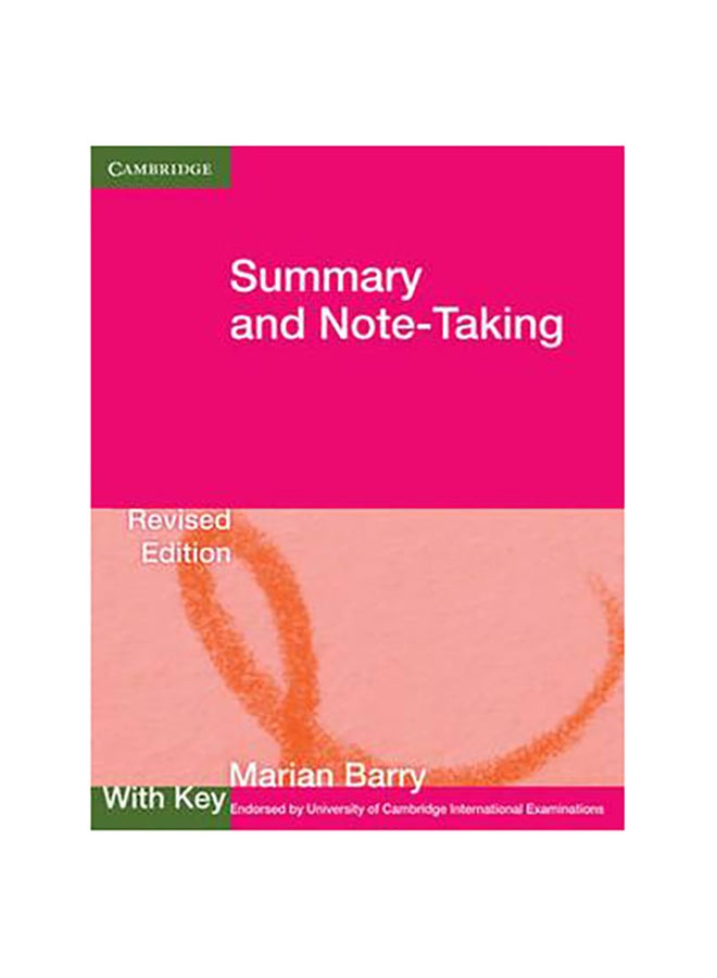 Summary And Note-Taking With Key - Paperback English by Marian Barry - 40220 