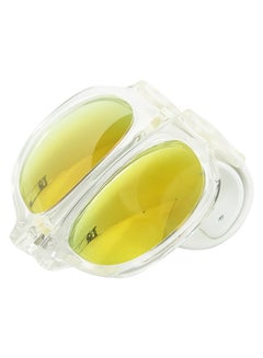 SlapSee Folding Sunglasses, UV400 Protection, Trendy Design for Men & Women, Ultralight & Easy to Carry Foldable Sunglasses, Wrist Slapping Sunglasses that never fall off, Clear Frame, White Slap, Multi Lens  - Image 2