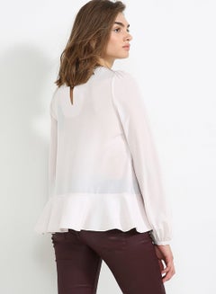 Atos Lombardini Blouse With Chain Ice Grey  - Image 2