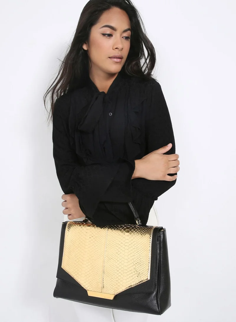 CEECODE Lady Code Satchel Bag Black/Gold