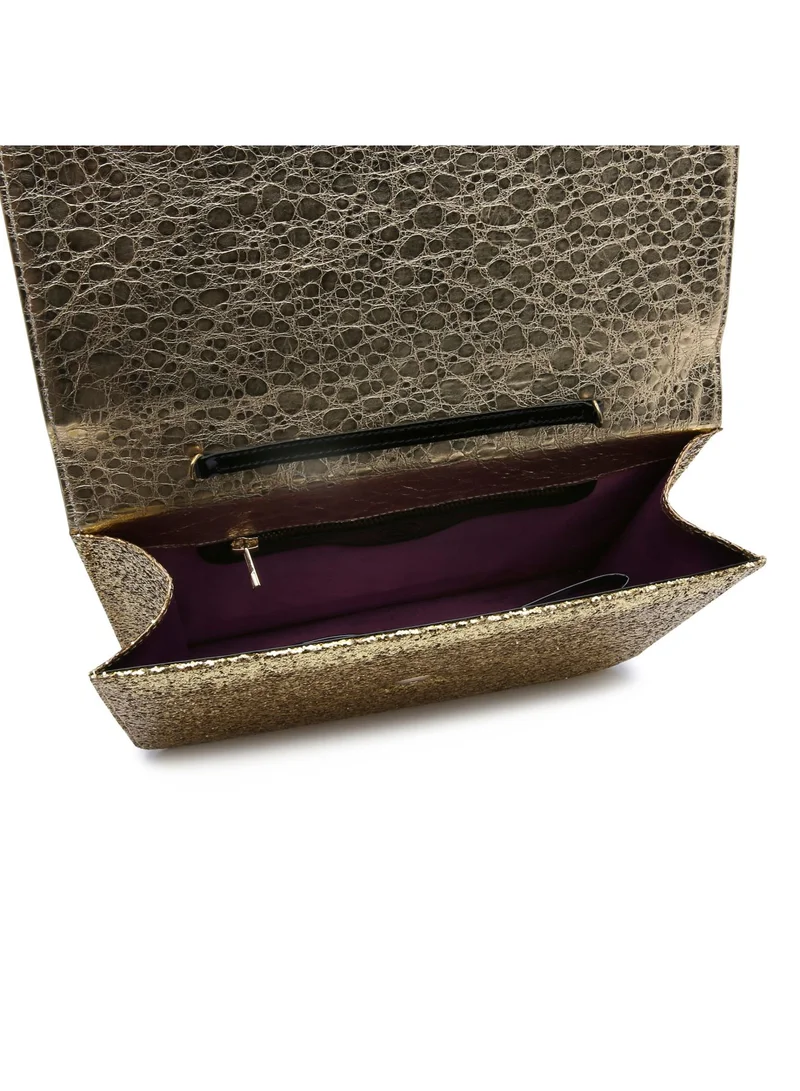 CEECODE Plate Code Satchel Bag Gold