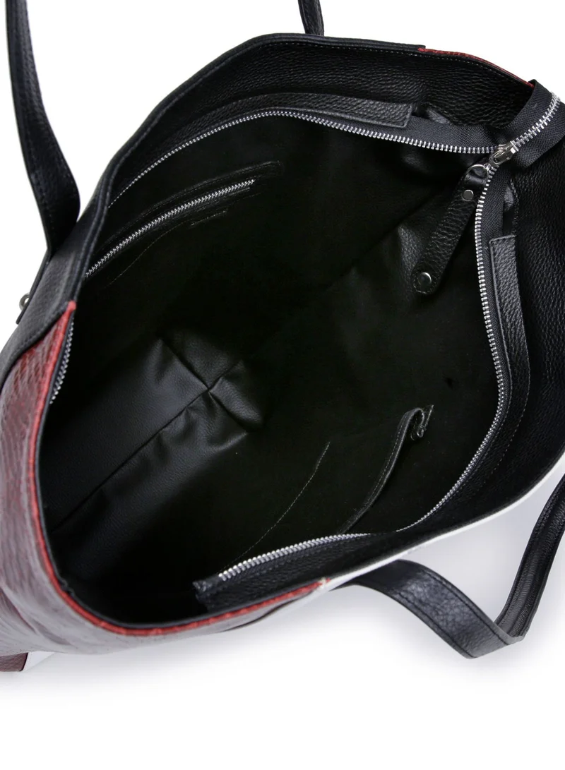 CEECODE Parola Code Shoulder Bag Black/White/Red Wine