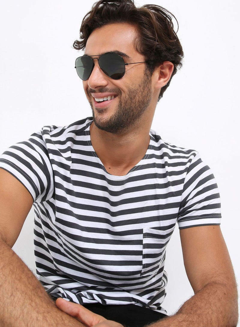 Ray-Ban - Men's UV Protection Pilot Sunglasses - RB3025-L2823 - Lens Size: 58 mm - Black - Image 1