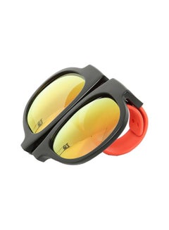 SlapSee Folding Sunglasses, UV400 Protection, Trendy Design for Men & Women, Ultralight & Easy to Carry Foldable Sunglasses, Wrist Slapping Sunglasses that never fall off, Black Frame, Coral Slap, Multi Lens  - Image 2