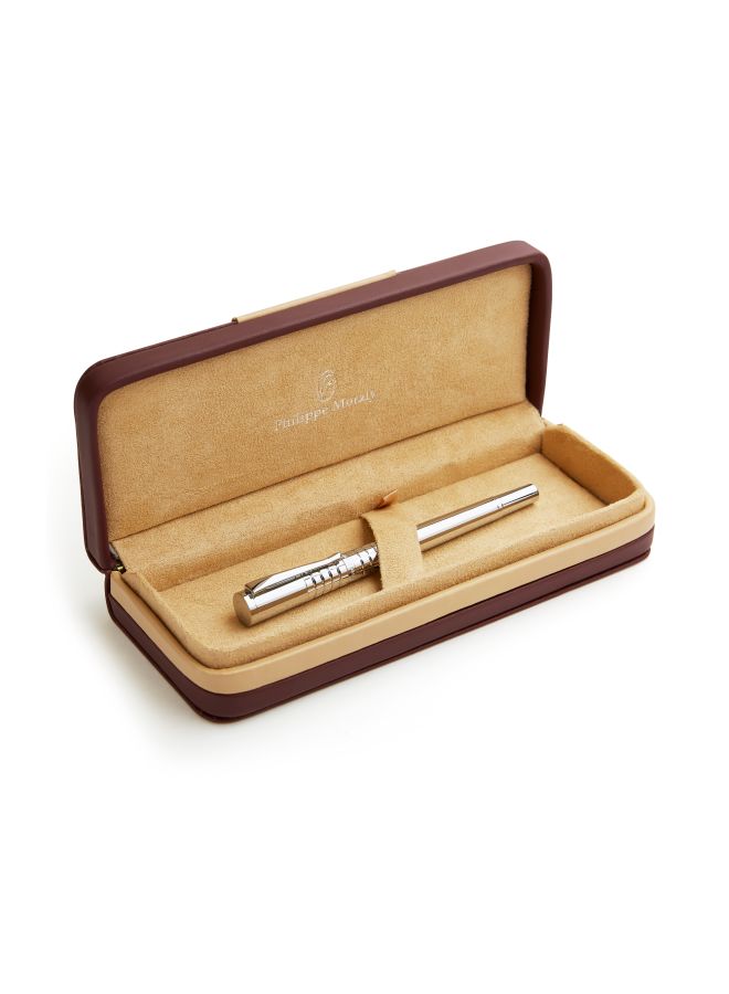 Philippe Moraly of Switzerland Stainless Steel Rollerball Pen Silver - Image 4