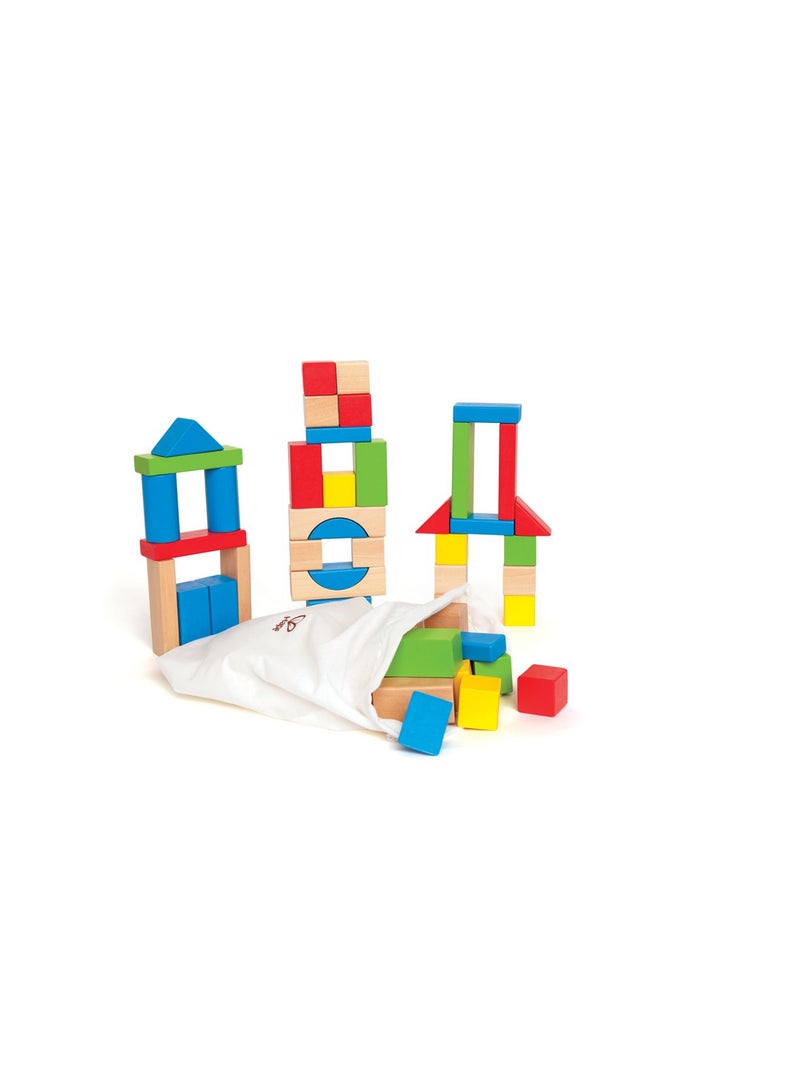 Hape - 50-Piece Maple Wooden Block Set E0409 - Image 1