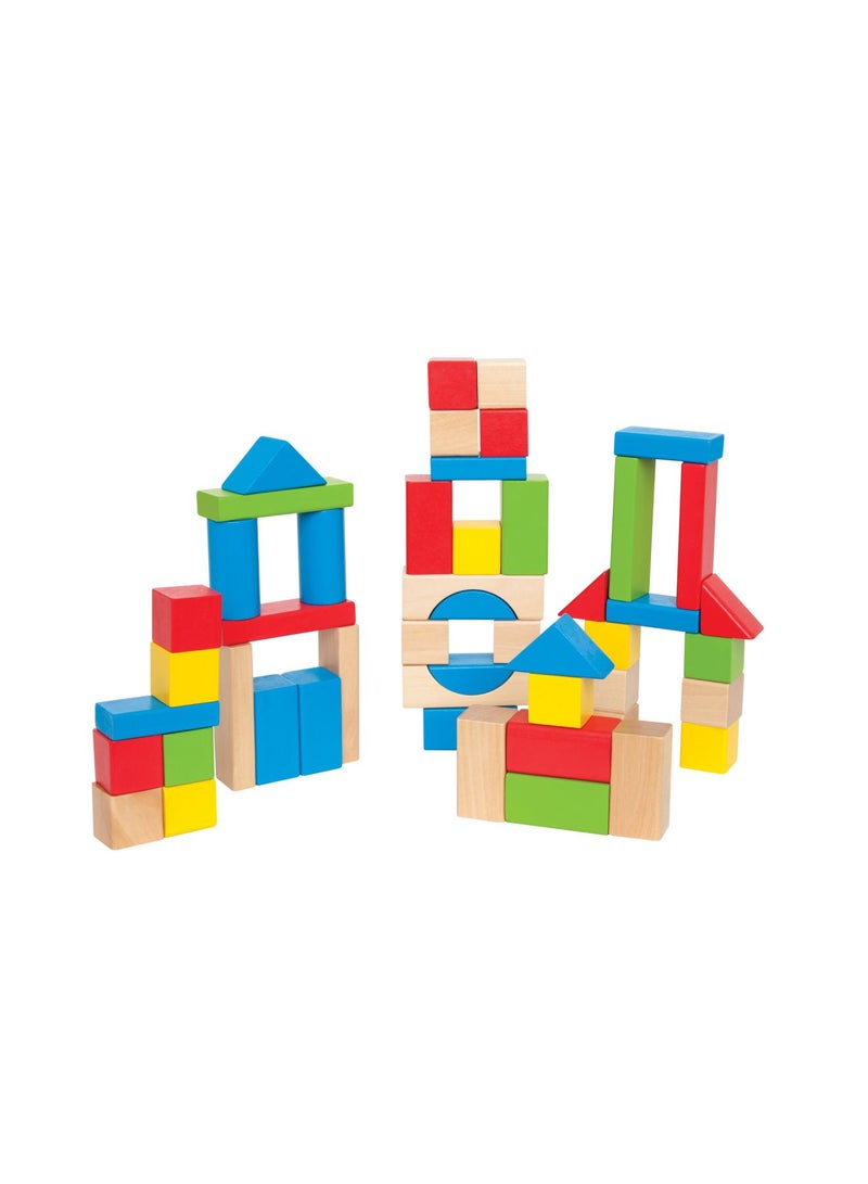 Hape - 50-Piece Maple Wooden Block Set E0409 - Image 1