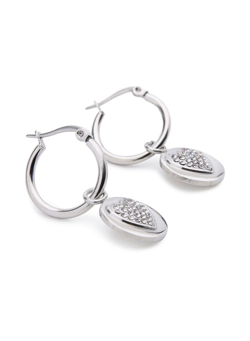 سي أو88 أقراط من الستيل مرصعة بحجر الزركونيا - Image 1