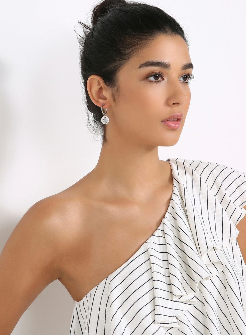 سي أو88 أقراط من الستيل مرصعة بحجر الزركونيا - Image 2