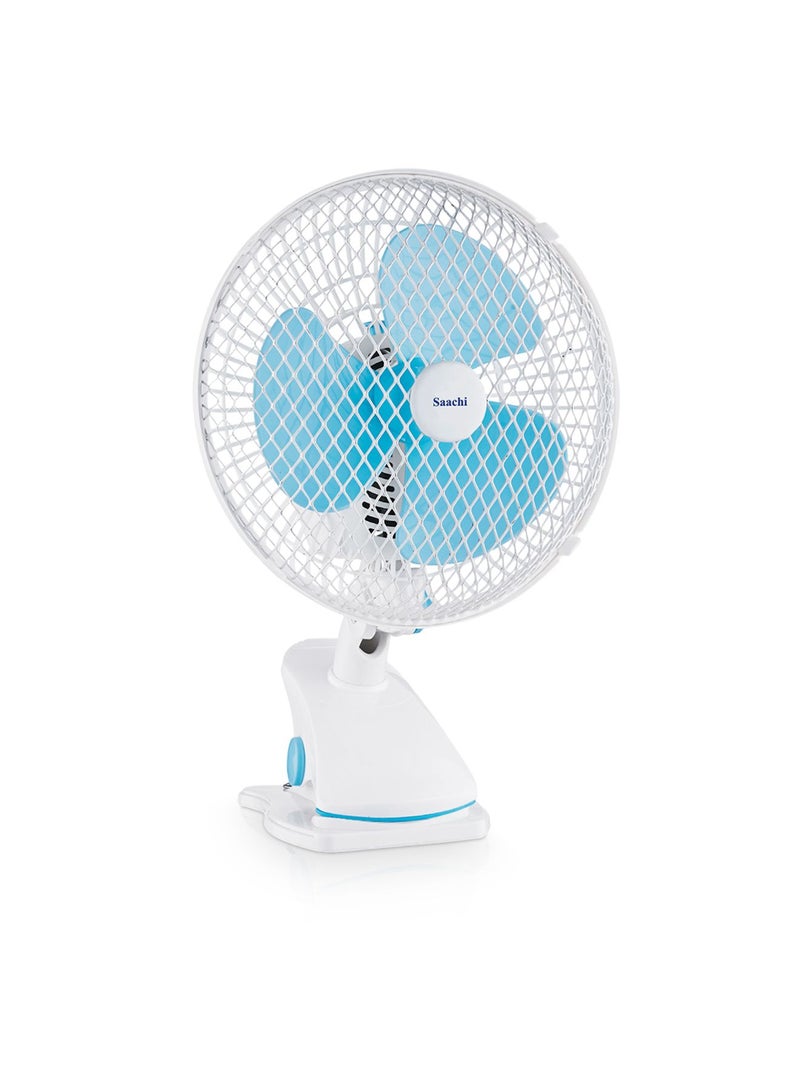 Saachi - Clip/Table Fan With Rotation Control 8-Inch NL-FN-1781C-BL Light Blue/White - Image 1