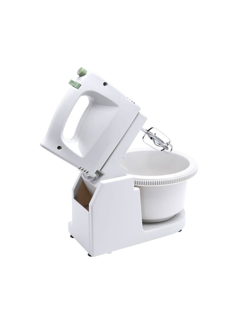 GEEPAS - Handheld Mixer With Stand And Bowl 200.0 W GHB2002 White - Image 1