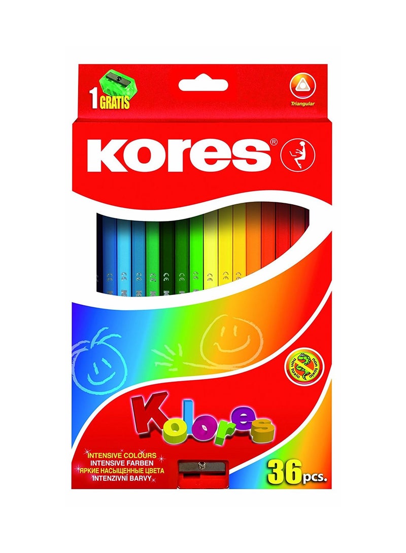 Kores 36-Piece Coloured Pencils Multicolour - Image 1
