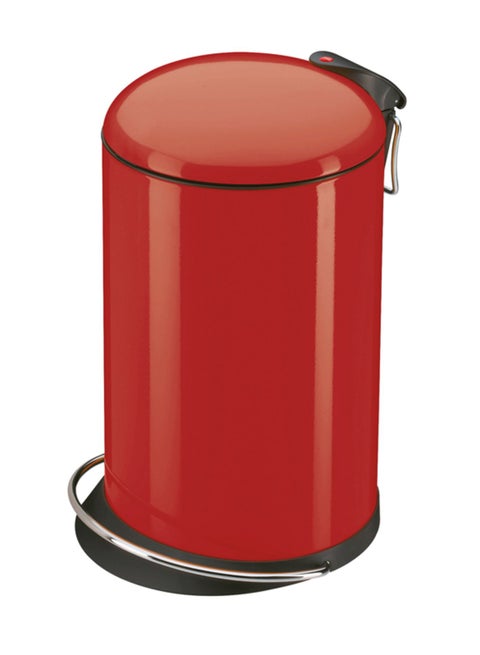 Trento Top Design Pedal Bin 16 Liters, Kitchen Bin with Lid, Soft-Close Trash Can for Food Waste, Office or Bathroom Use, Compact Waste Bin, Red, Made in Germany – HLO-0516-530 Red 13Liters
