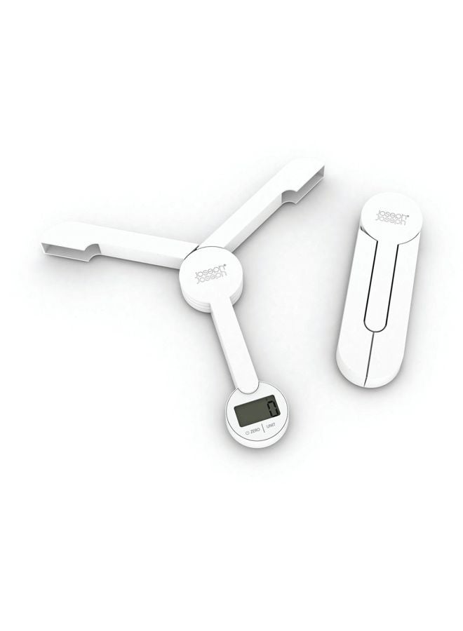 Joseph Joseph Triscale Folding Digital Scale White 21.33x21.33x12.19cm 