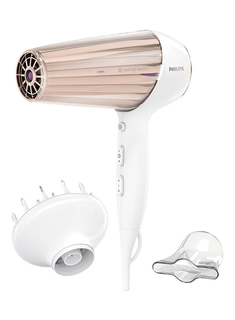 Moisture Protect Hair Dryer with Ionic Care, 2300W, White/Rose Gold - v1502755121/N11076527A_1