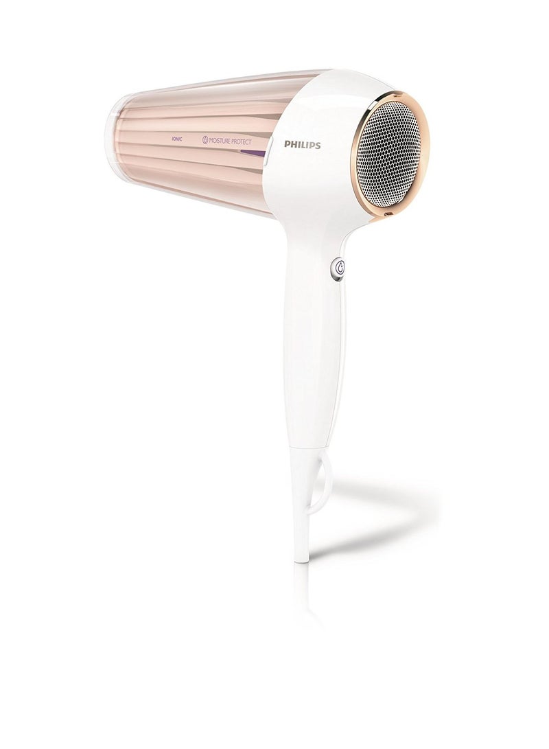 Philips - Moisture Protect Hair Dryer with Ionic Care, 2300W, White/Rose Gold - Image 1
