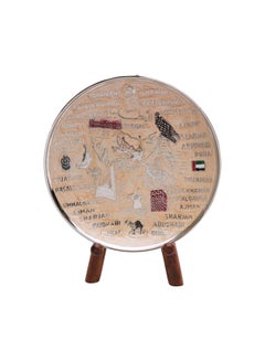 Al Jaber UAE Map Plate Brown/Silver  - Image 1