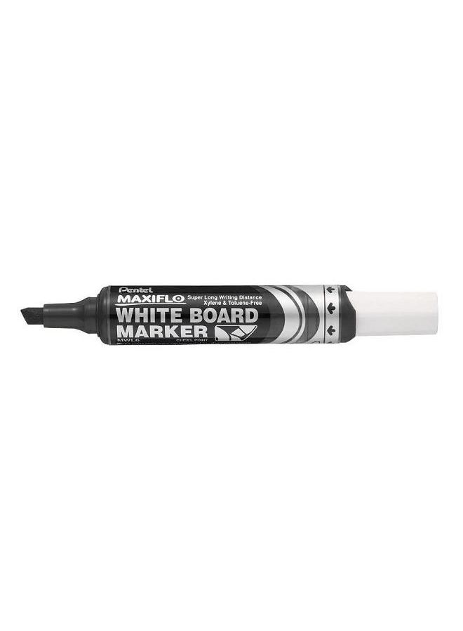 12-Piece Chisel TipMaxiflo White Board Marker Black