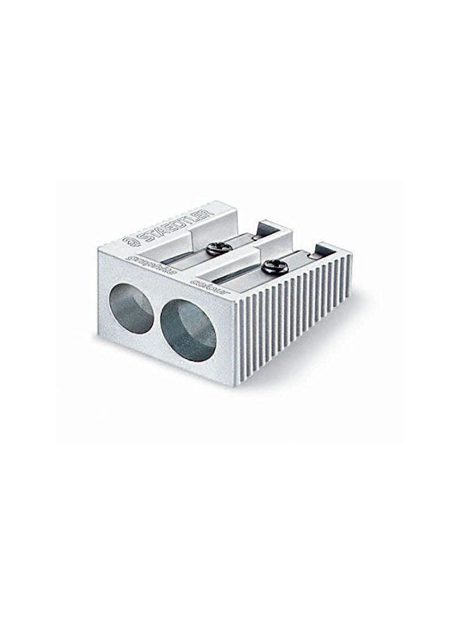 STAEDTLER - Double Hole Metal Sharpener Silver - Image 1